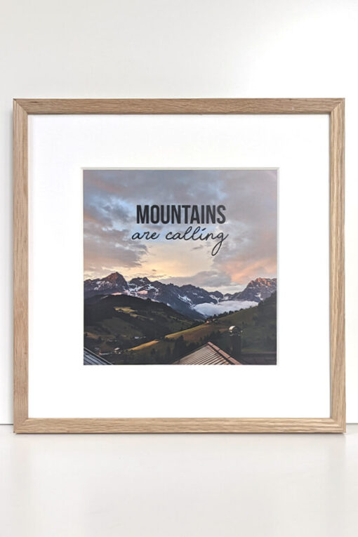 Mountains are calling Mariaalm Schneeverliebt Poster