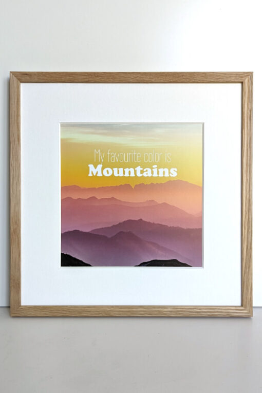 My favourite color is Mountains Schneeverliebt Poster